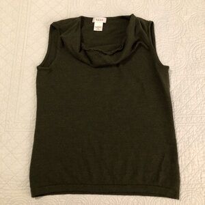 Kate Hill sleeveless merino wool top. Size medium.